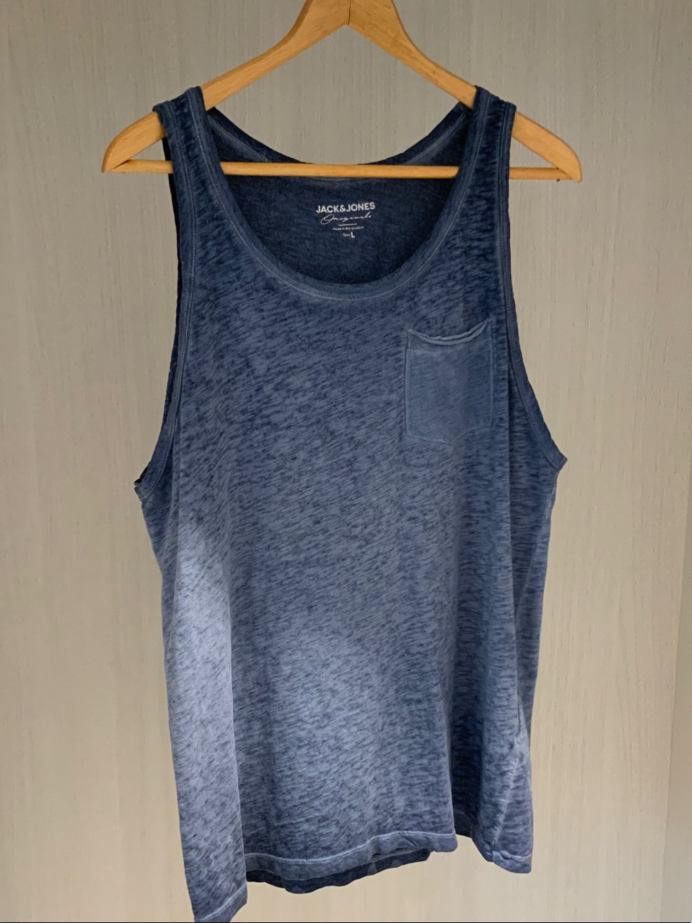 Jack & Jones Navy Blue Sleeveless Pocket Tank